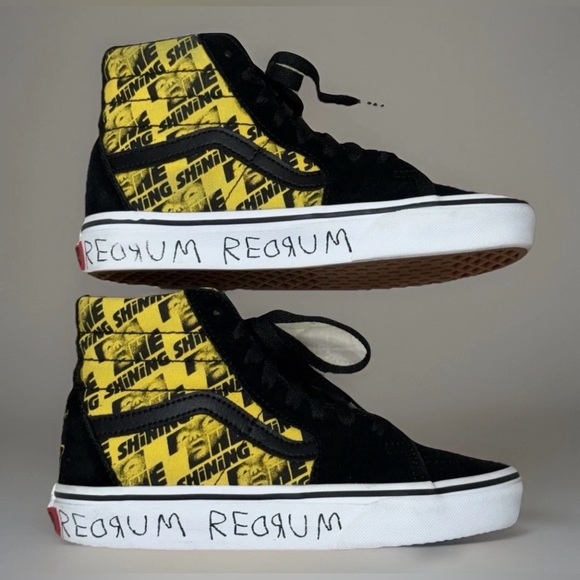 VANS x House Of Terror The Shining Sk8-Hi Mens Size 3.5 / Womens 5 Yellow Black - Picture 3 of 11
